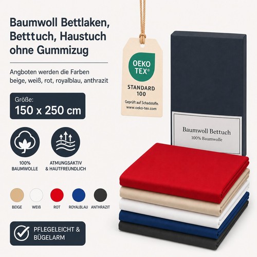 Bettlaken betttuch haustuch - betttuch,