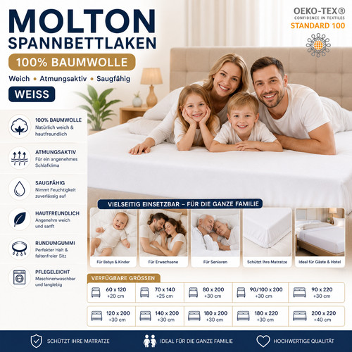 Molton spannbettlaken - molton,