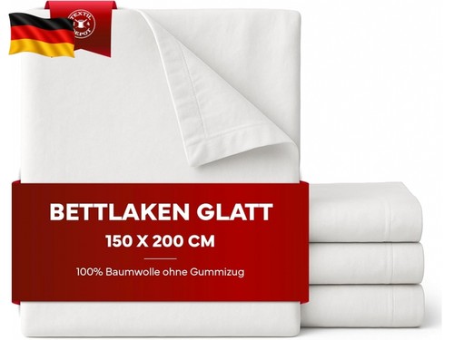 Bettlaken glatt 150 200 - glatt,